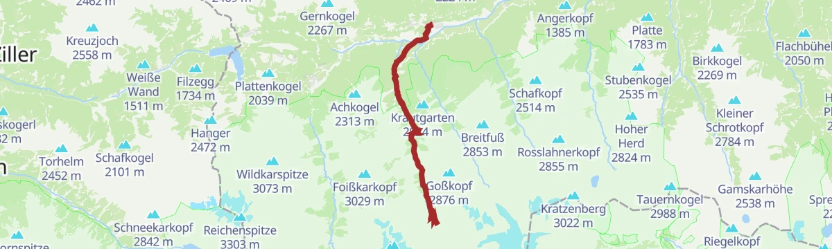 Route map: Neukirchen: 3A Obersulzbachtal